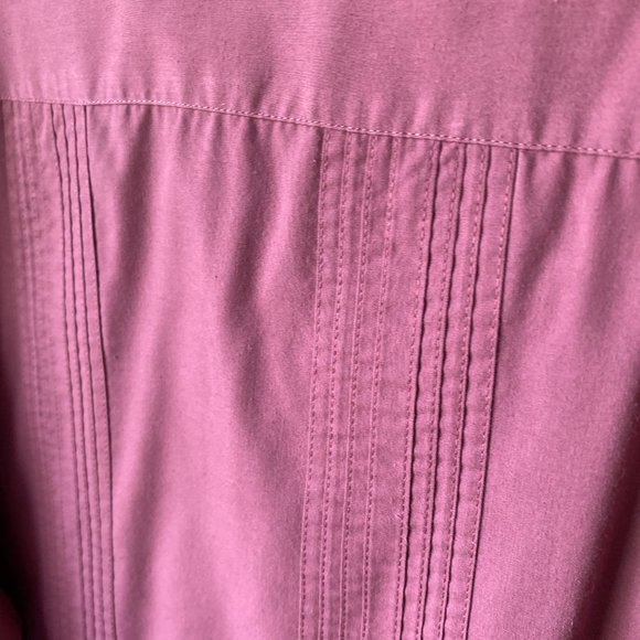TropiCool  Embroidered Dark Mauve/Pink Cuban Cigar Button SS Top Shirt size 2XL - Picture 8 of 8